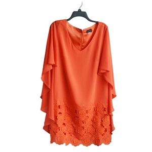 Tahari Arthur S. Levine orange dress